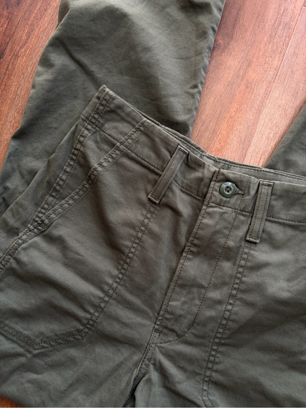 Levi’s Utility Carpenter Pants Olive Green Straight Leg Cotton Workwear Khaki - Picture 11 of 12